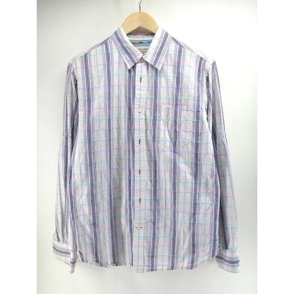 Colours Alexander Julian Shirt Mens‎ Multicolor Plaid Button Down Medium - Picture 1 of 8